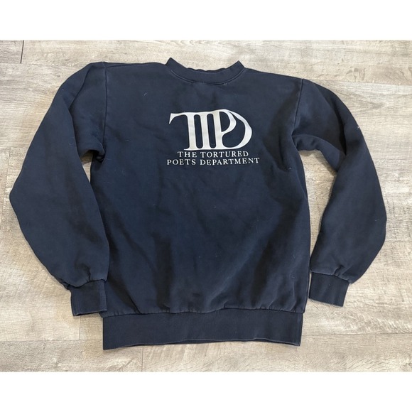 Taylor Swift Tops - Taylor Swift Official The Tortured Poets Department Black Crewneck Sweatshirt S